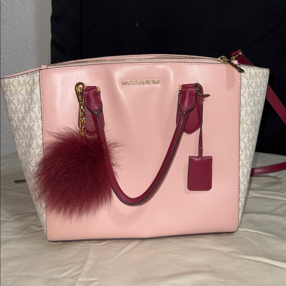 Michael Kors Blush and Wine Handbag